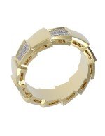 Кольцо из лимонного золота c бриллиантами