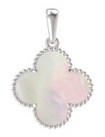 Подвеска из белого золота c перламутром