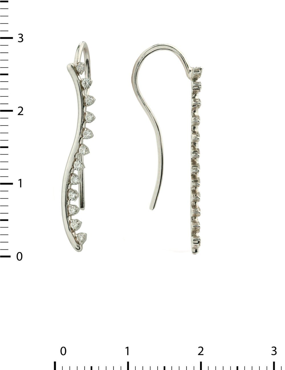 Серьги из белого золота c бриллиантами