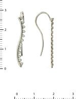 Серьги из белого золота c бриллиантами