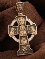 Крест из золота c бриллиантами