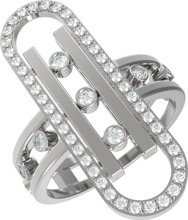 Кольцо из белого золота c бриллиантами