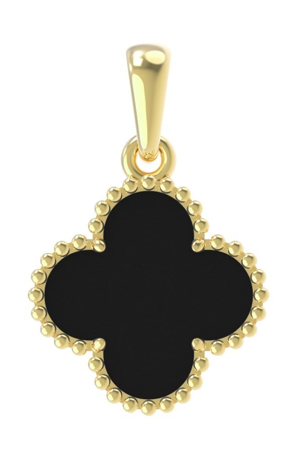 Подвеска из лимонного золота c ониксом