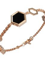 Браслет из золота c бриллиантами, ониксом и перламутром