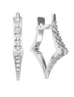 Серьги из белого золота c бриллиантами