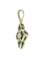 Подвеска из лимонного золота c бриллиантами и малахитом