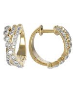 Серьги из лимонного золота c бриллиантами