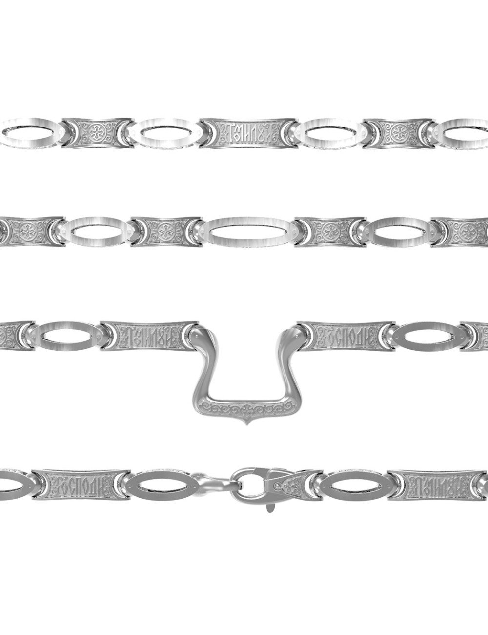 Цепь из белого золота