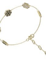 Браслет из лимонного золота c ониксом и перламутром