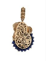 Подвеска из золота c эмалью и лазуритом