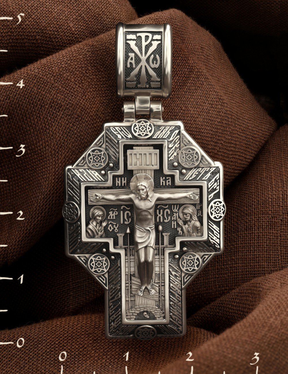 Крест из белого золота