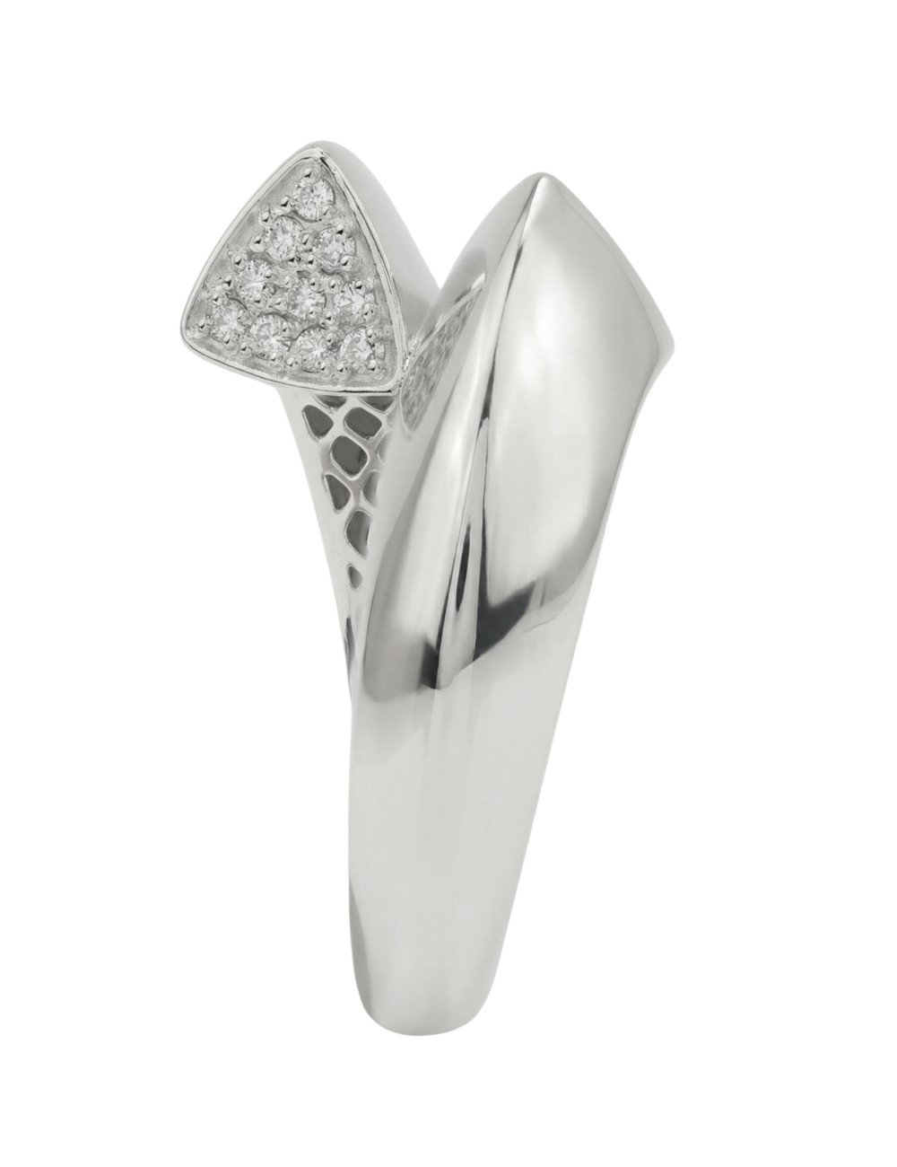 Кольцо из белого золота c бриллиантами