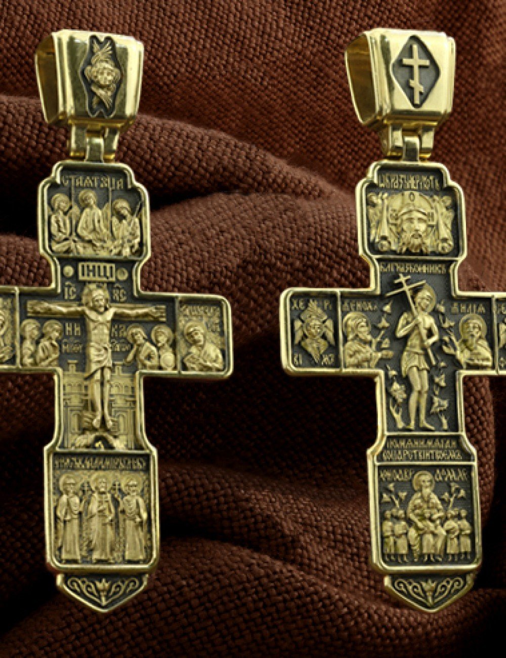 Крест из лимонного золота