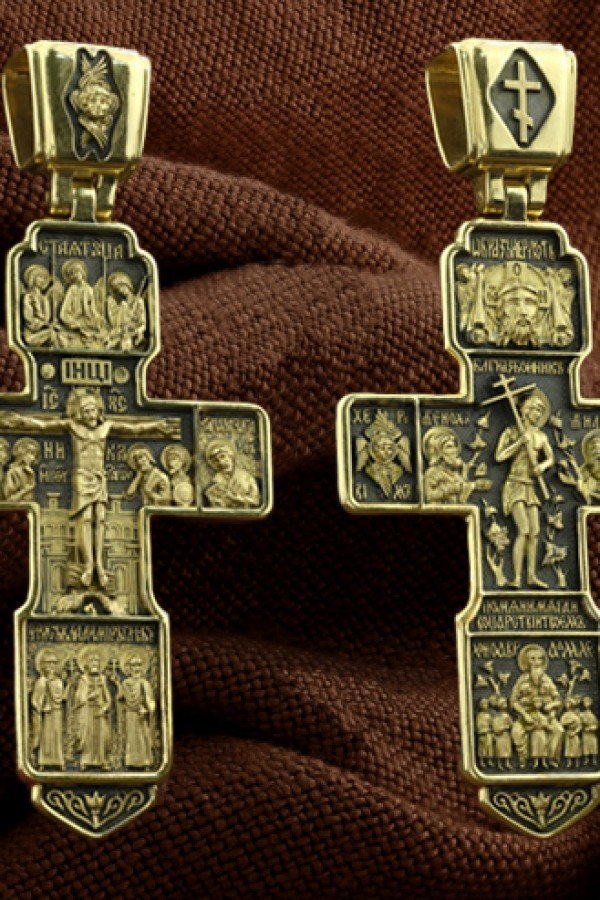 Крест из лимонного золота