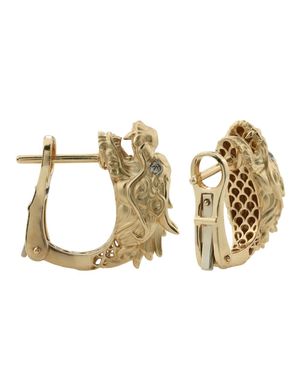 Серьги из золота c бриллиантами