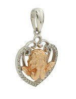 Подвеска из белого золота c бриллиантами