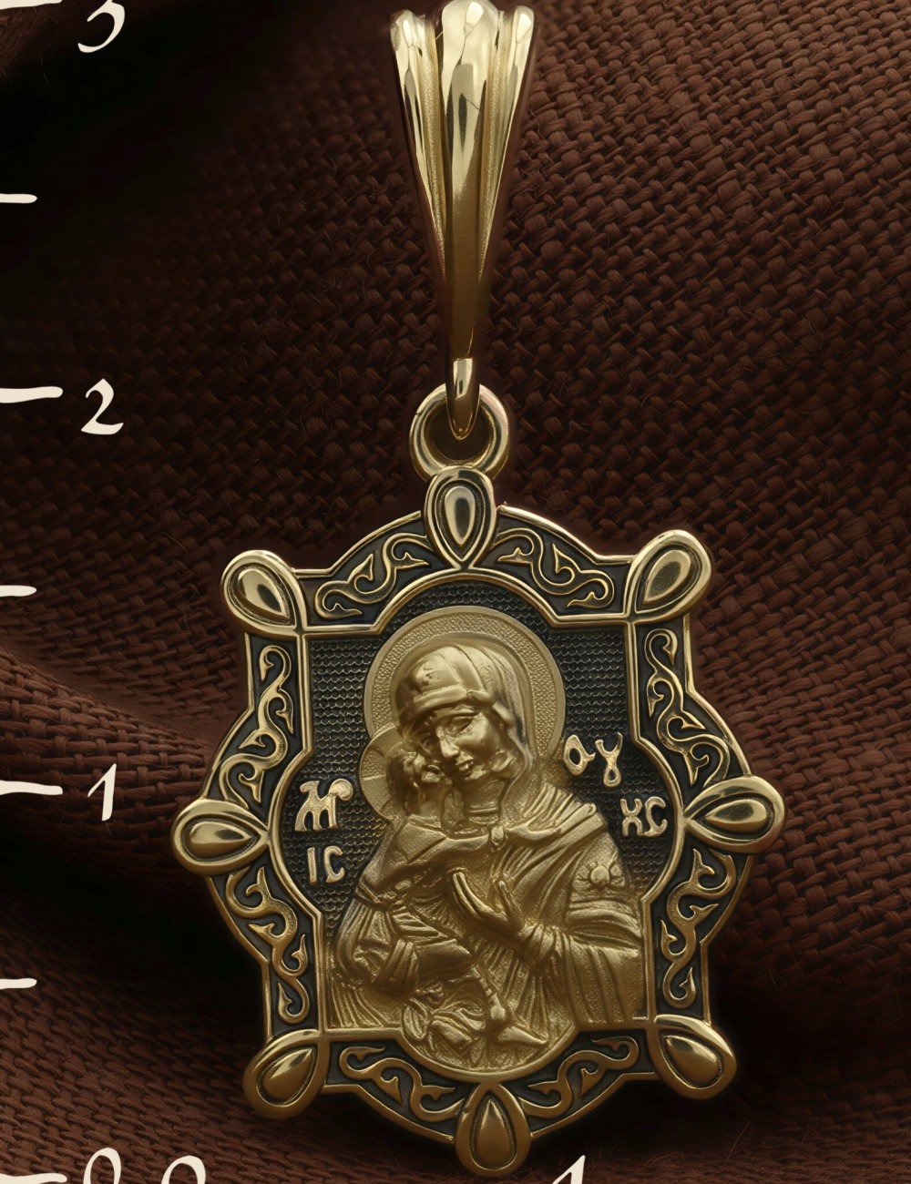 Образок из лимонного золота