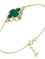 Браслет из лимонного золота c малахитом
