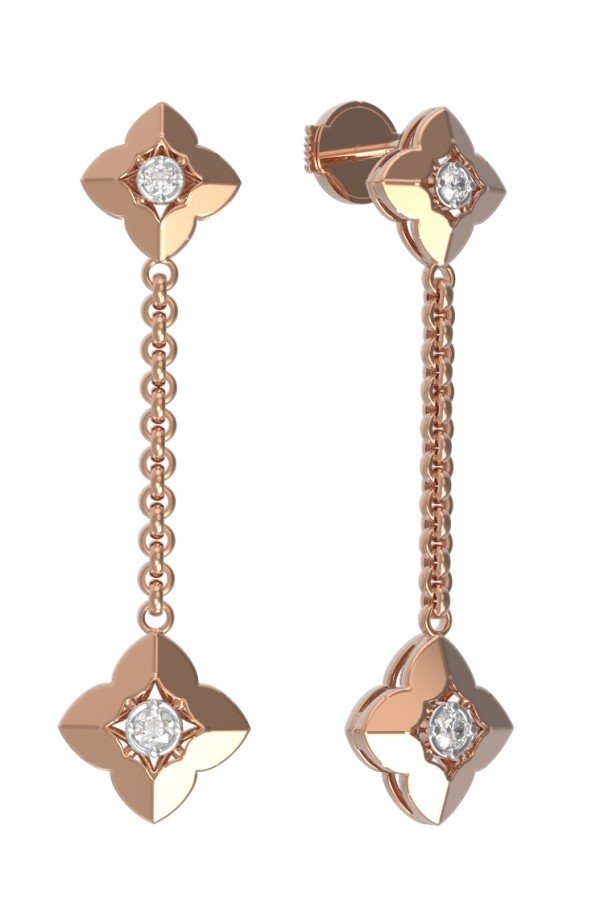 Серьги из золота c бриллиантами