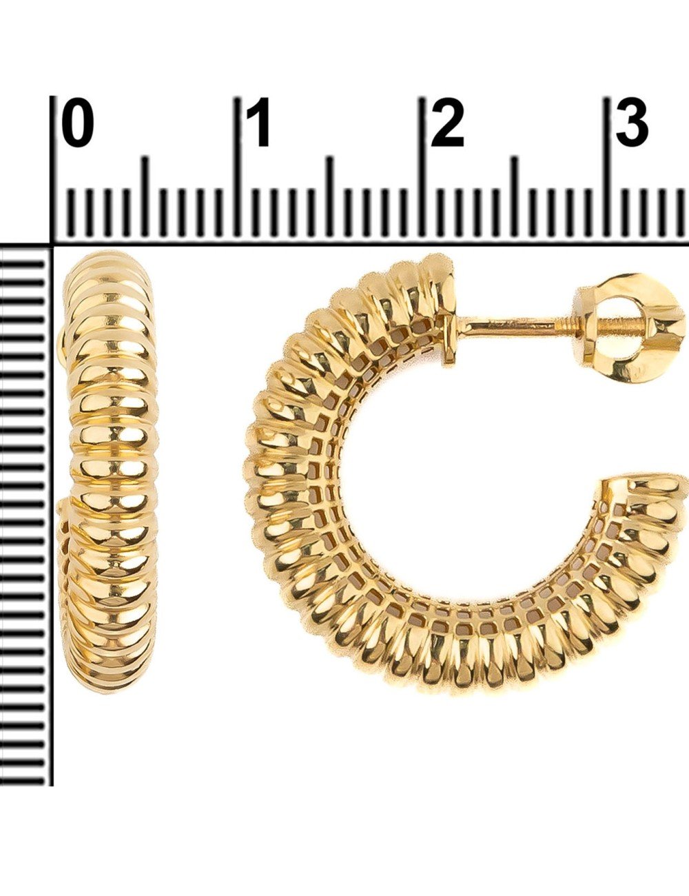 Серьги из лимонного золота