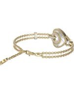 Браслет из лимонного золота c бриллиантами, ониксом и перламутром