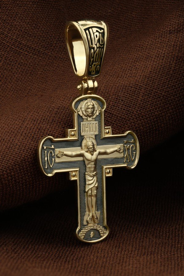 Крест из лимонного золота