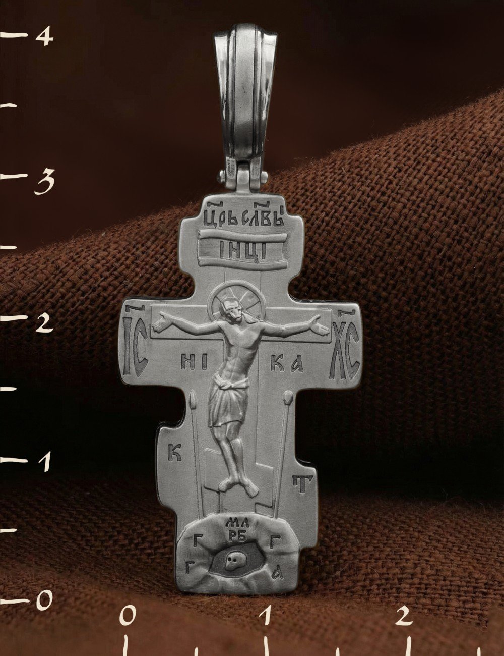 Крест из белого золота