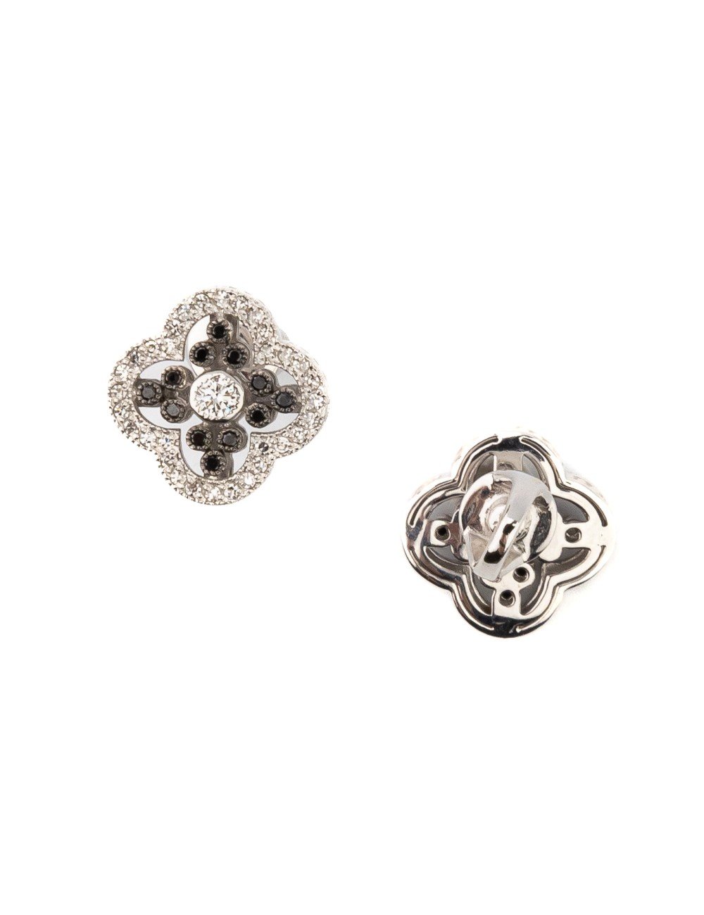 Серьги из белого золота c бриллиантами