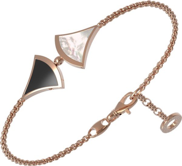 Браслет из золота c ониксом и перламутром