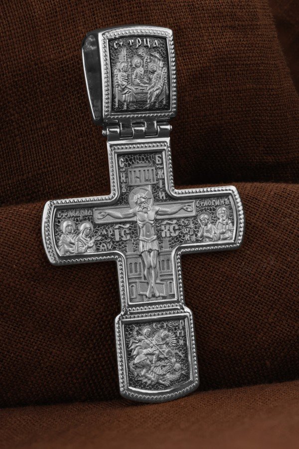 Крест из белого золота