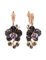 Серьги из золота c эмалью