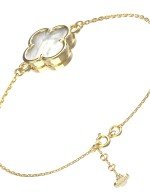 Браслет из лимонного золота c перламутром