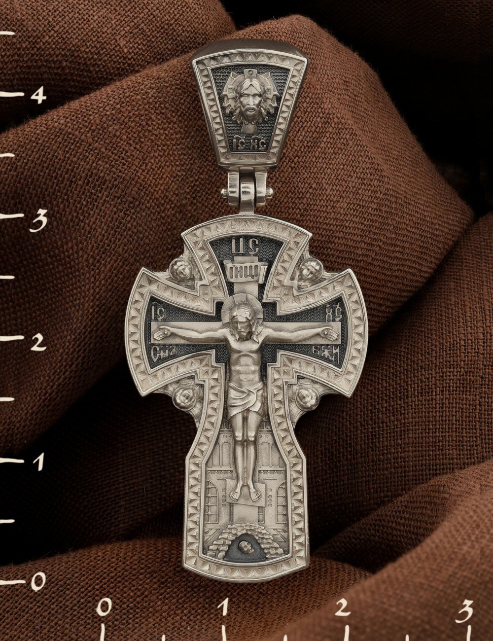 Крест из белого золота