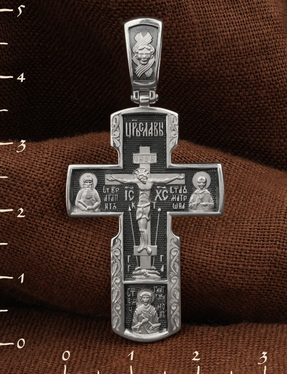 Крест из белого золота