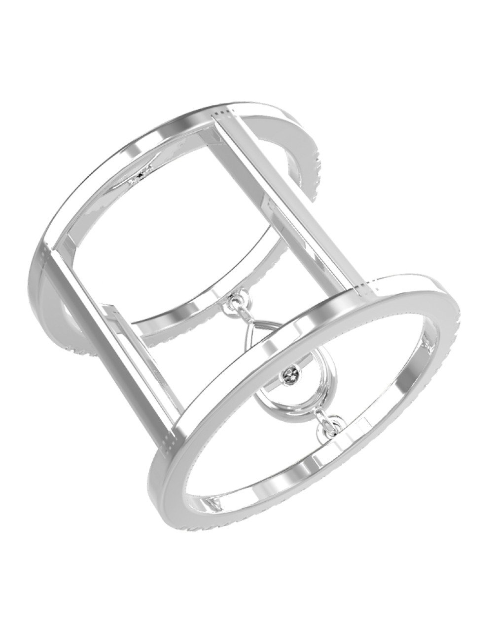 Кольцо из белого золота c бриллиантами