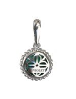 Подвеска из белого золота c малахитом