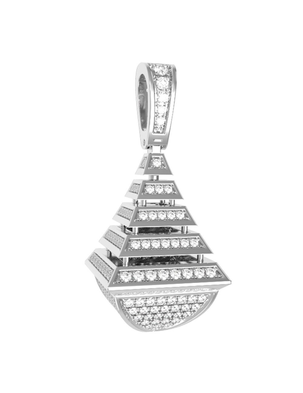 Подвеска из белого золота c бриллиантами