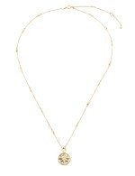 Колье из лимонного золота c бриллиантами, ониксом и перламутром