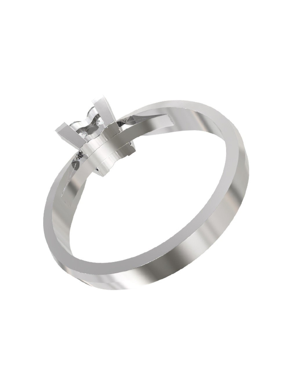 Кольцо из белого золота c бриллиантами