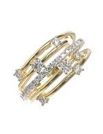 Кольцо из лимонного золота c бриллиантами