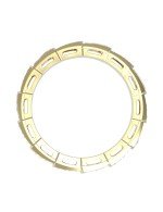 Кольцо из лимонного золота c бриллиантами и перламутром