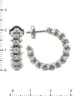 Серьги из белого золота c бриллиантами