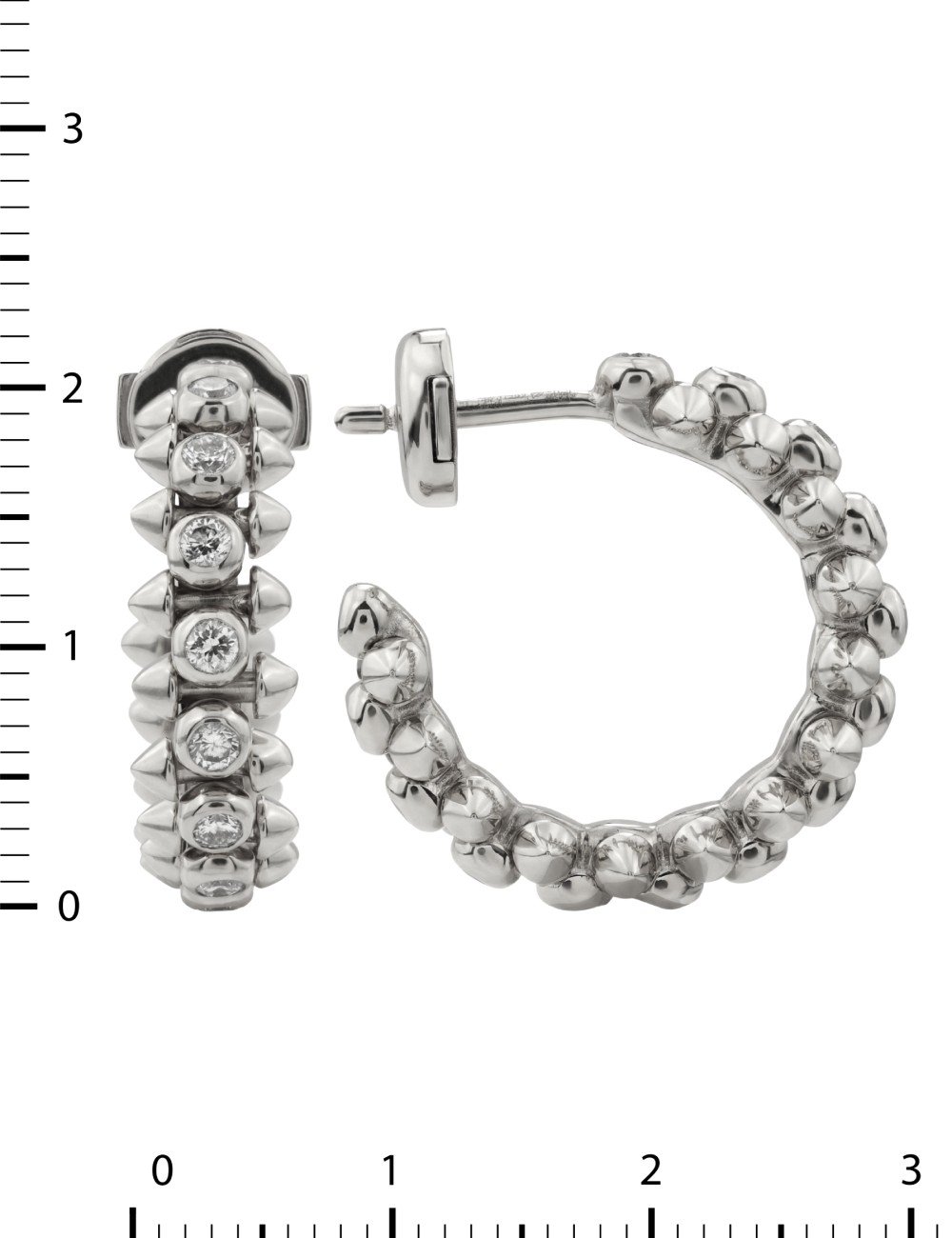 Серьги из белого золота c бриллиантами