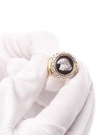 Кольцо из лимонного золота c бриллиантами и ониксом