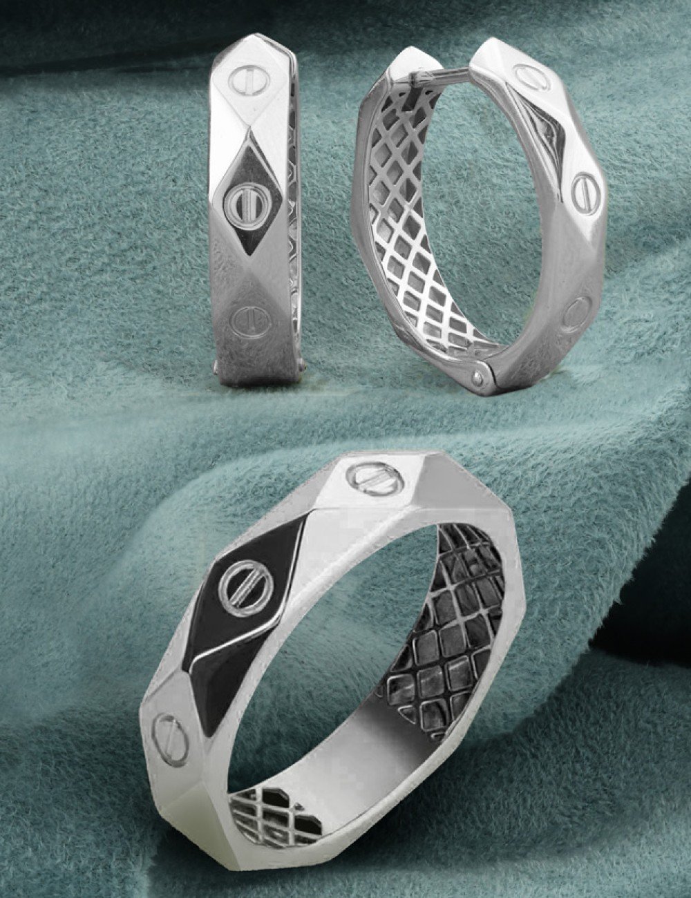 Кольцо из белого золота