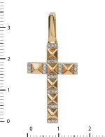 Крест из золота c бриллиантами