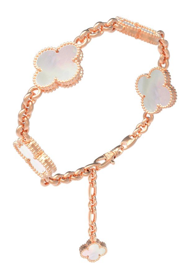 Браслет из золота c перламутром