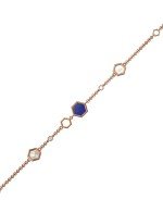 Браслет из золота c бриллиантами, лазуритом и перламутром