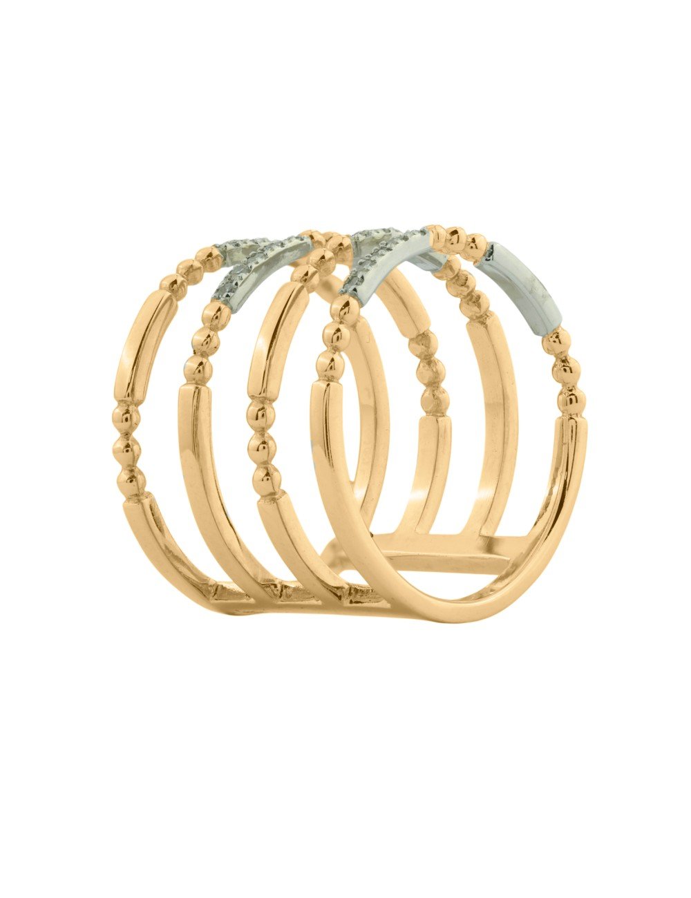 Кольцо из лимонного золота c бриллиантами