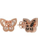 Серьги из золота c ониксом и перламутром